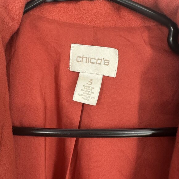 Chico's Women's Orange‎ Soft blazer size XL - Picture 2 of 7